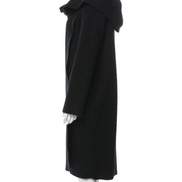 Lanvin Black Surplice Neck Coat - Picture 3 of 7
